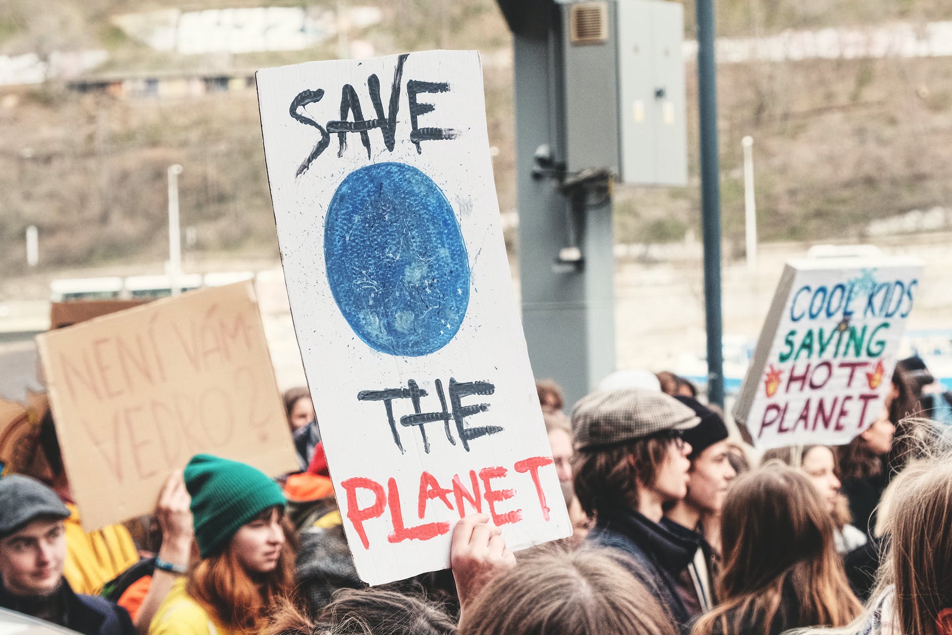 save the planet signage